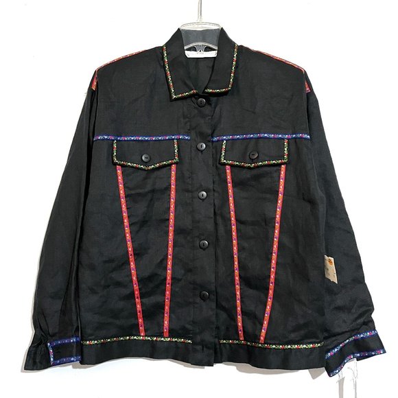 Brett Harrison Vintage Oversized Linen Button Up - Picture 1 of 14